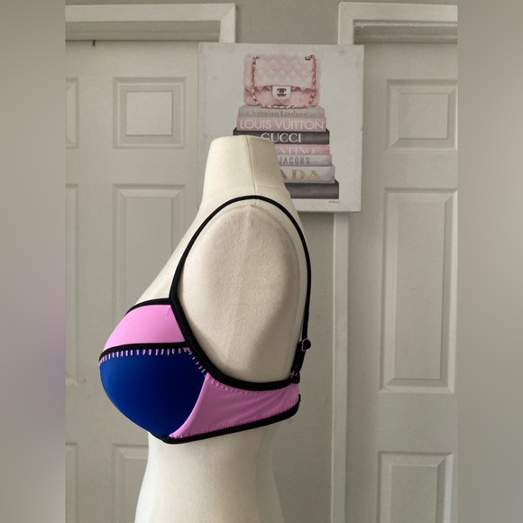 Victoria's Secret Purple Blue Stitched Fabulous Swim Top - Picture 4 of 8